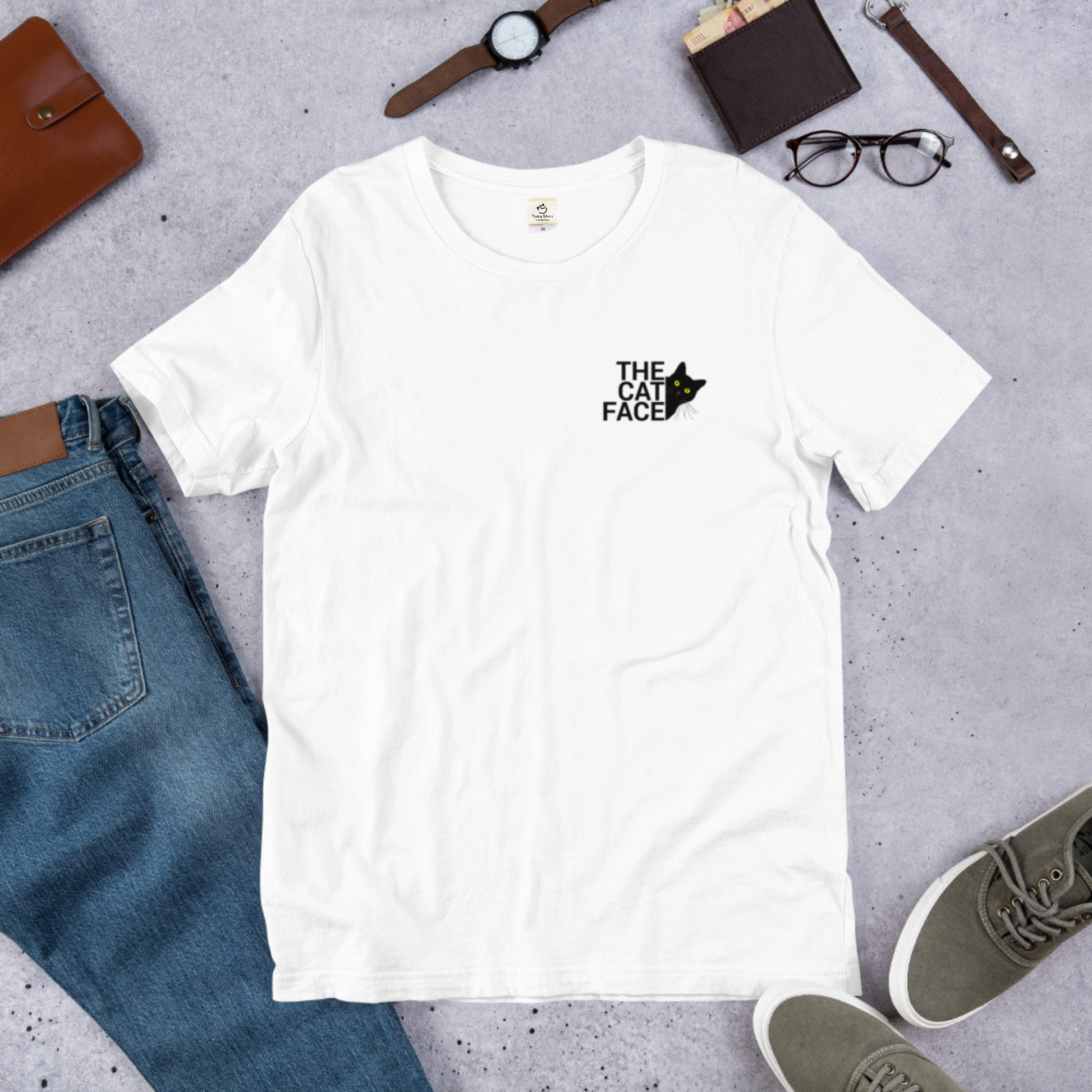 猫tシャツ ねこ 猫イラスト The Cat Face2 & Nekodesu | フロント&バックプリント｜アダルト&キッズサイズ.
