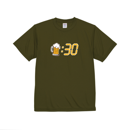 「ビール：30 」誕生日プレゼントにも最適！居酒屋・飲み会で話題の面白ドライシルキータッチTシャツ｜日本酒・ビール・焼酎・ウイスキー好きにおすすめ