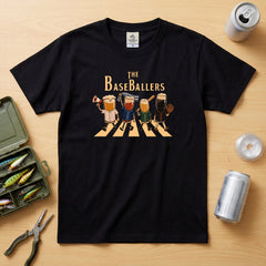 THE BASEBALLERS | 野球ビール アビーロード風パロディ 面白Tシャツ【野球観戦・ビール好き・ギフトに最適】