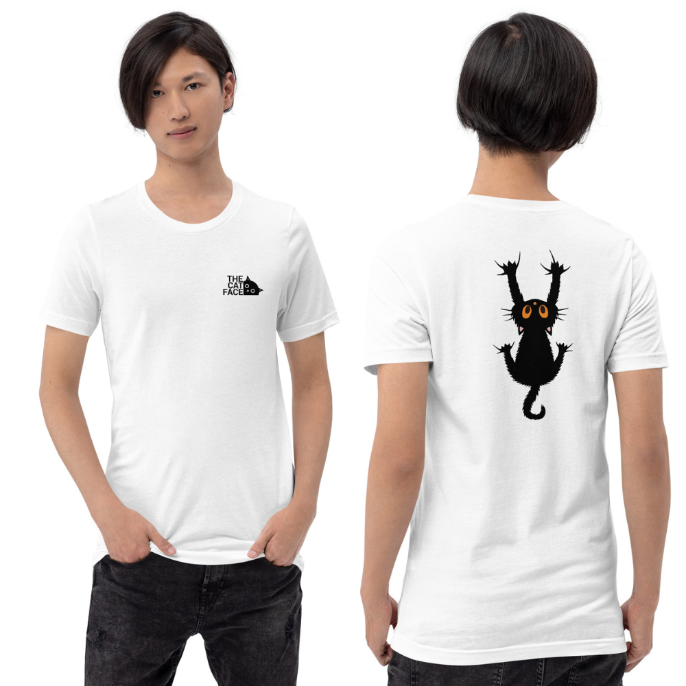 猫tシャツ ねこ かわいい猫イラスト｜フロント&バックプリント｜アダルト&キッズサイズ.