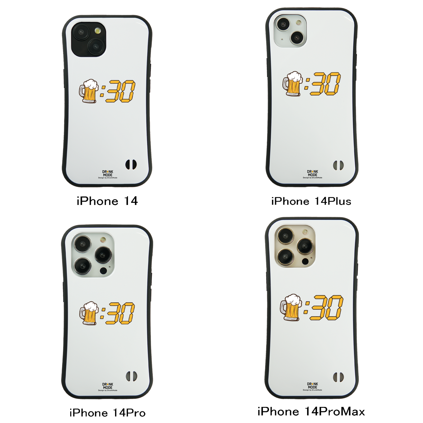 「ビール：30」iPhoneケース おもしろデザイン｜酒好きに人気のDrunkmodeスマホケース｜ビール・焼酎・日本酒・ウイスキー好きにおすすめ｜プレゼントにも◎