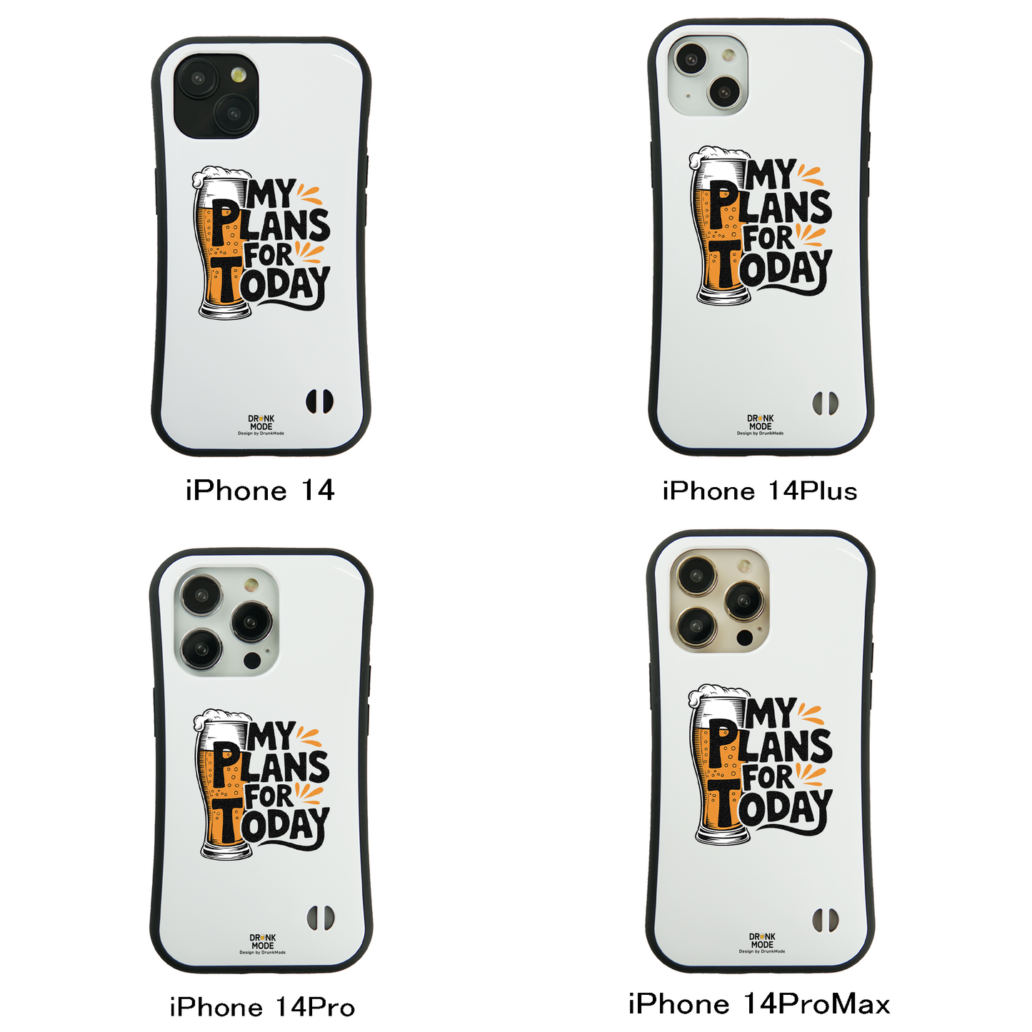 「MY PLAN FOR TODAY」iPhoneケース おもしろデザイン｜酒好きに人気のDrunkmodeスマホケース｜ビール・焼酎・日本酒・ウイスキー好きにおすすめ｜プレゼントにも