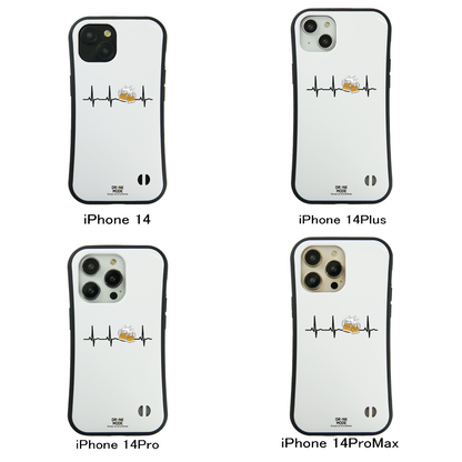 「ビールのハートビート」iPhoneケース おもしろデザイン｜酒好きに人気のDrunkmodeスマホケース｜ビール・焼酎・日本酒・ウイスキー好きにおすすめ｜プレゼントにも◎