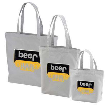 「BEER 4WD 車フロントグリル」トートバッグ｜ビール・ゴルフ好きへのプレゼント | Drunkmode