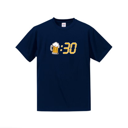 「ビール：30 」誕生日プレゼントにも最適！居酒屋・飲み会で話題の面白ドライシルキータッチTシャツ｜日本酒・ビール・焼酎・ウイスキー好きにおすすめ