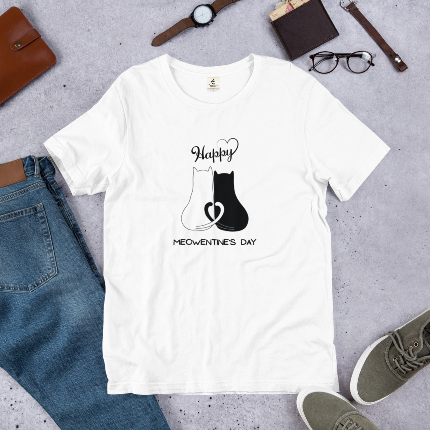 【バレンタイン限定】猫tシャツ ねこ 猫イラスト｜アダルト&キッズサイズ.