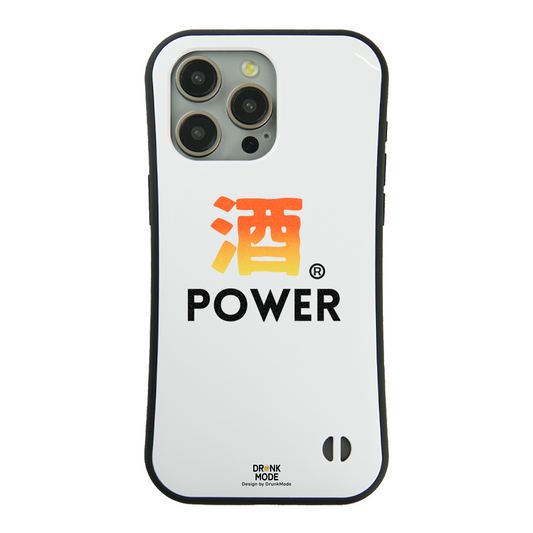 「酒POWER」iPhoneケース おもしろデザイン｜酒好きに人気のDrunkmodeスマホケース｜ビール・焼酎・日本酒・ウイスキー好きにおすすめ｜プレゼントにも◎