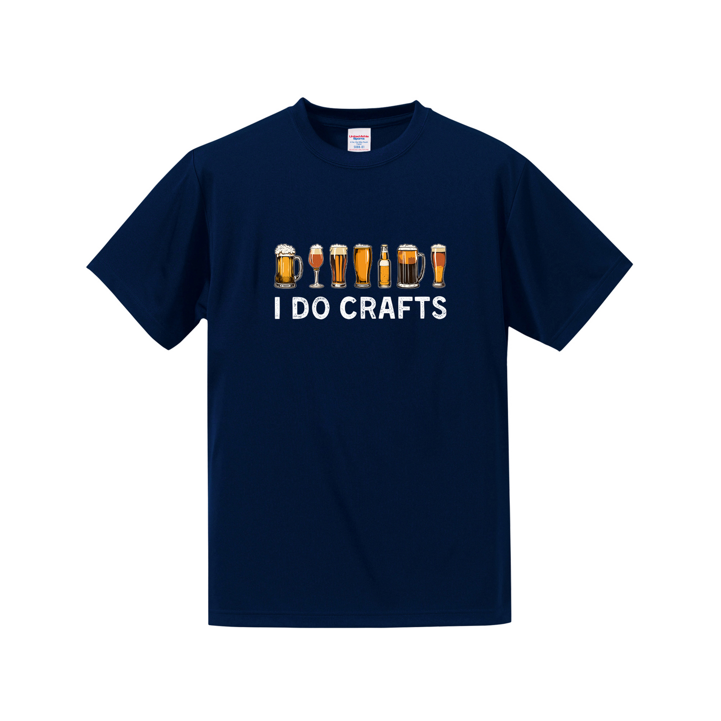 「  I DO CRAFTS」誕生日プレゼントにも最適！居酒屋・飲み会で話題の面白ドライシルキータッチTシャツ｜日本酒・ビール・焼酎・ウイスキー好きにおすすめ