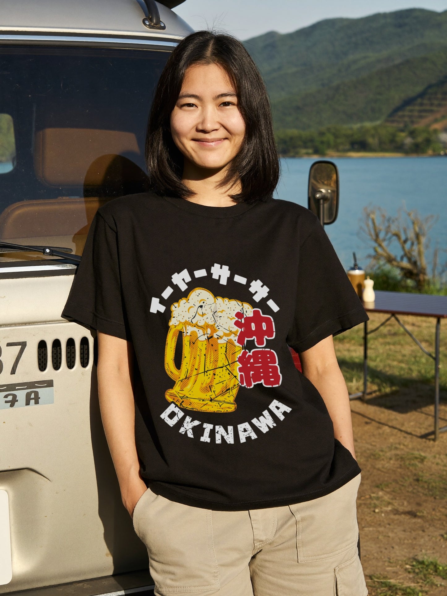 OKINAWA BEER | イーヤーサーサー 沖縄お土産風 面白Tシャツ【ビール好き・父の日ギフトに最適】