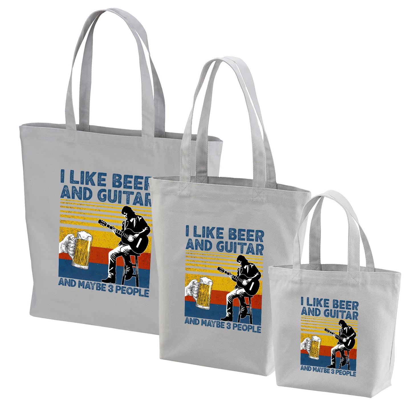 「I LIKE BEER AND GUITAR」トートバッグ｜ビール・ギター好きへのプレゼント | Drunkmode