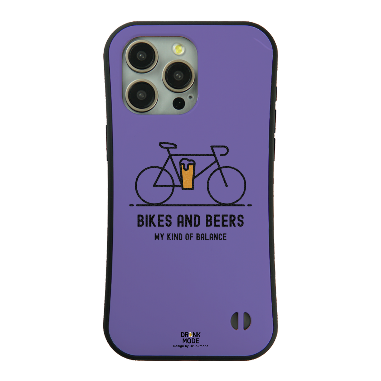 「BIKES AND BEERS 」iPhoneケース おもしろデザイン｜酒好きに人気のDrunkmodeスマホケース｜ビール・焼酎・日本酒・ウイスキー好きにおすすめ｜プレゼントにも◎