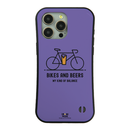 「BIKES AND BEERS 」iPhoneケース おもしろデザイン｜酒好きに人気のDrunkmodeスマホケース｜ビール・焼酎・日本酒・ウイスキー好きにおすすめ｜プレゼントにも◎