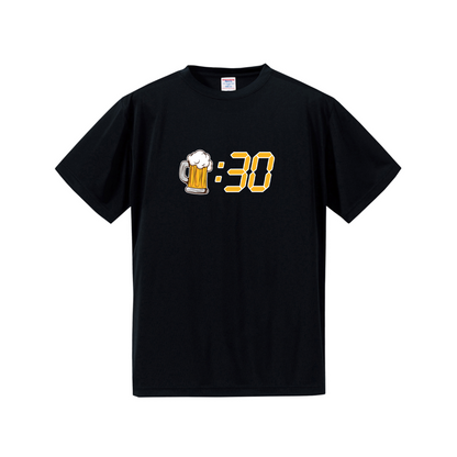 「ビール：30 」誕生日プレゼントにも最適！居酒屋・飲み会で話題の面白ドライシルキータッチTシャツ｜日本酒・ビール・焼酎・ウイスキー好きにおすすめ
