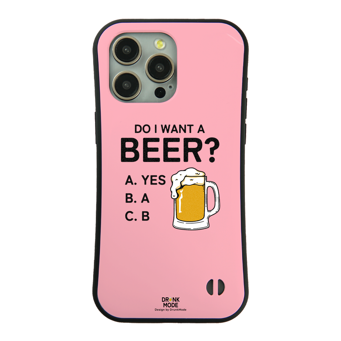 「 Do i want a BEER?」iPhoneケース おもしろデザイン｜酒好きに人気のDrunkmodeスマホケース｜ビール・焼酎・日本酒・ウイスキー好きにおすすめ｜プレゼントにも◎