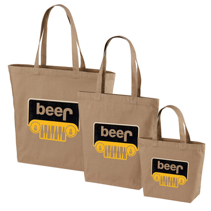 「BEER 4WD 車フロントグリル」トートバッグ｜ビール・ゴルフ好きへのプレゼント | Drunkmode
