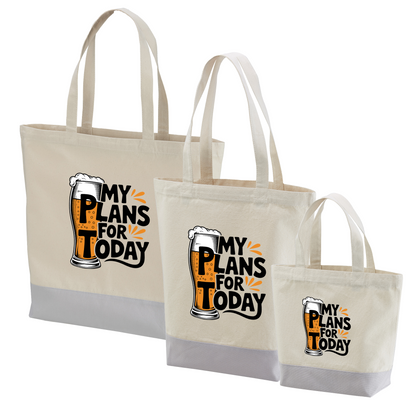 「MY PLAN FOR TODAY」誕生日プレゼントにも最適！居酒屋・飲み会で話題の面白トートバッグ｜日本酒・ビール・焼酎・ウイスキー好きにおすすめ