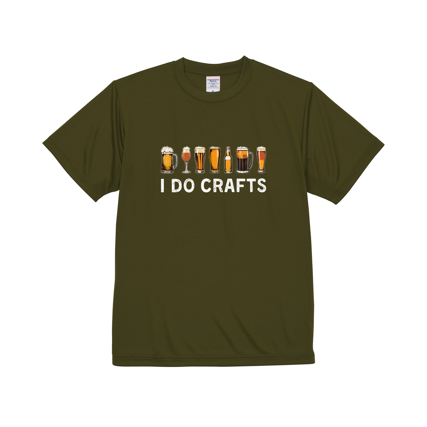 「  I DO CRAFTS」誕生日プレゼントにも最適！居酒屋・飲み会で話題の面白ドライシルキータッチTシャツ｜日本酒・ビール・焼酎・ウイスキー好きにおすすめ