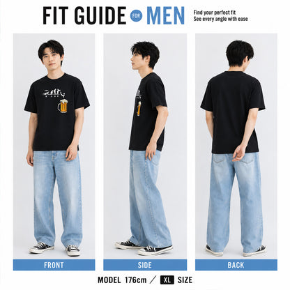 月曜日金曜日スティックマンTシャツ