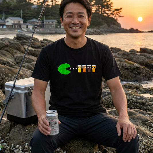 ホップ レトロゲーム クラフトビール Tシャツ ｜ ビール好き・クラフトビール・おもしろに人気