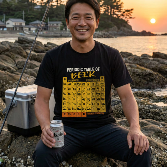 「Periodic Table of BEER 」シャツ ｜ ビール好き・クラフトビール・化学に人気