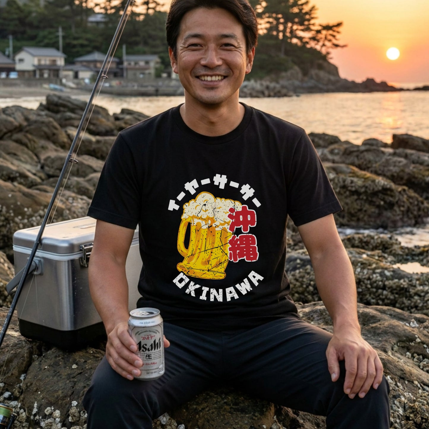 OKINAWA BEER | イーヤーサーサー 沖縄お土産風 面白Tシャツ【ビール好き・父の日ギフトに最適】