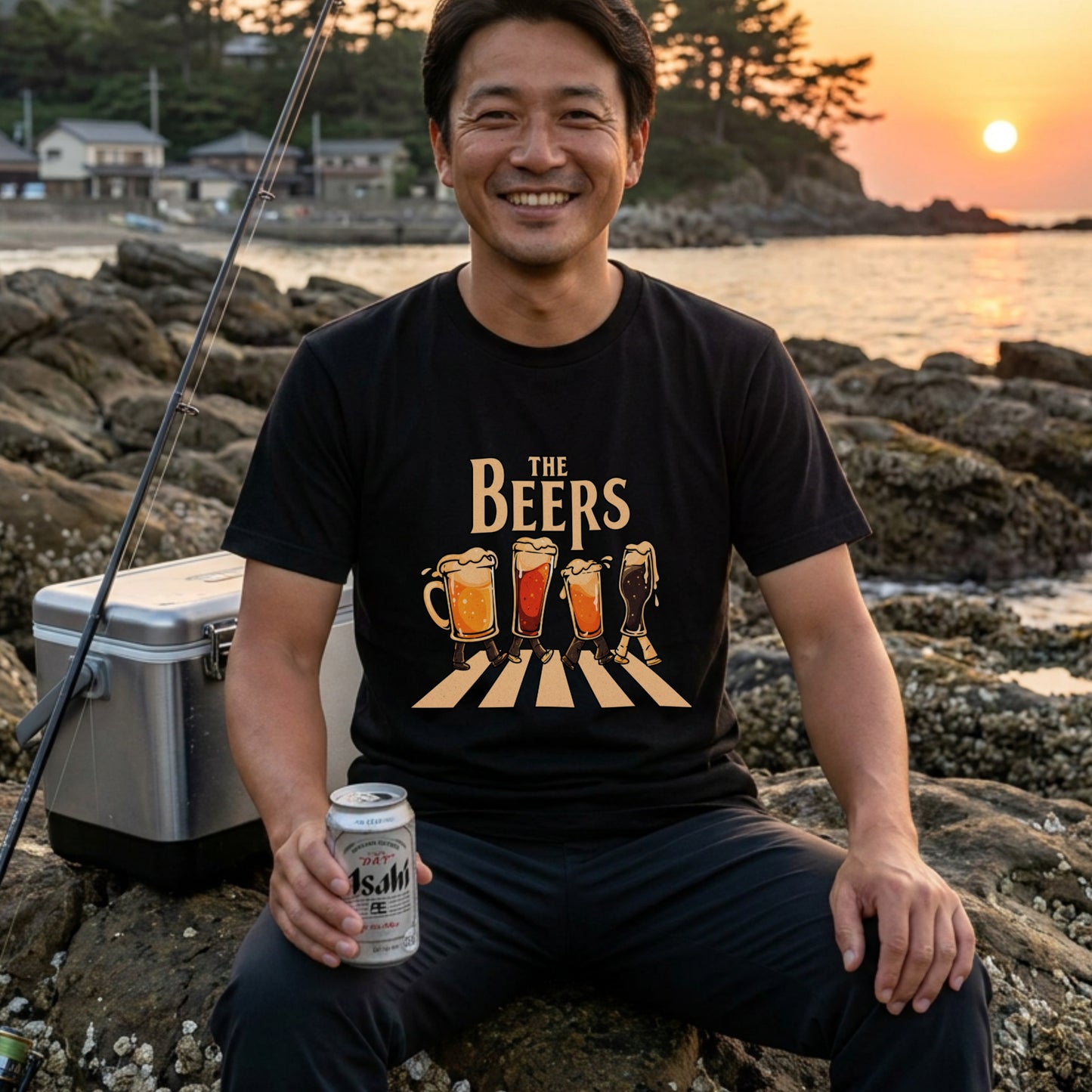 THE BEERS 橫断歩道 Tシャツ ｜ ビール好き・クラフトビール・おもしろ・ロックに人気