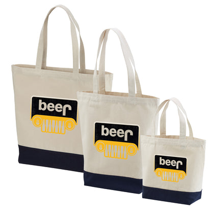 「BEER 4WD 車フロントグリル」トートバッグ｜ビール・ゴルフ好きへのプレゼント | Drunkmode