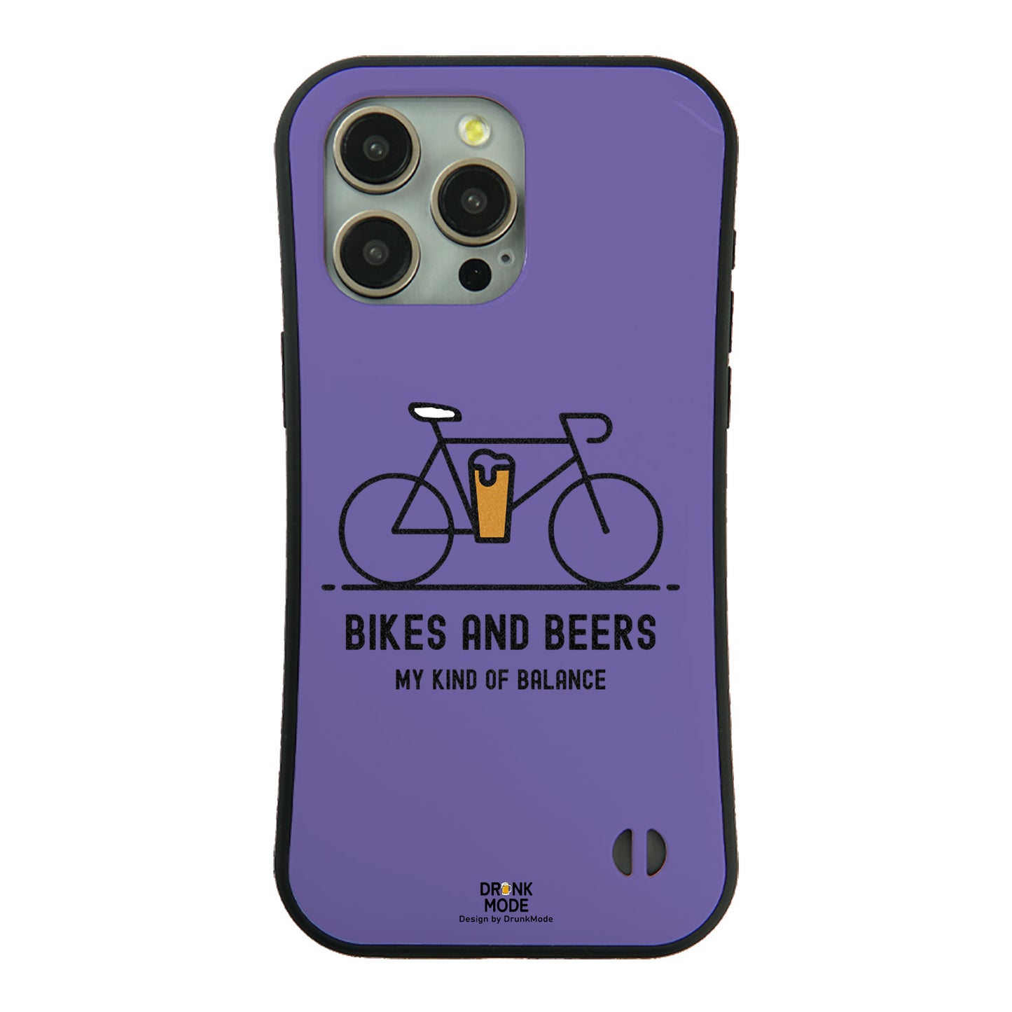 「BIKES AND BEERS 」iPhoneケース おもしろデザイン｜酒好きに人気のDrunkmodeスマホケース｜ビール・焼酎・日本酒・ウイスキー好きにおすすめ｜プレゼントにも◎