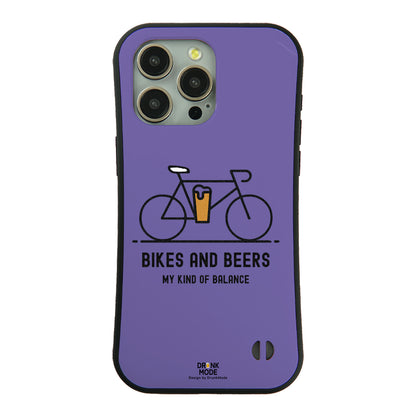 「BIKES AND BEERS 」iPhoneケース おもしろデザイン｜酒好きに人気のDrunkmodeスマホケース｜ビール・焼酎・日本酒・ウイスキー好きにおすすめ｜プレゼントにも◎