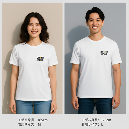 「DrunkMode 酔っ払うモード」誕生日プレゼントにも最適！居酒屋・飲み会で話題の面白tシャツ｜日本酒・ビール・焼酎・ウイスキー好きにおすすめ