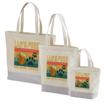 「I LIKE BEER AND MY DOG」トートバッグ｜ビール・ゴルフ好きへのプレゼント | Drunkmode
