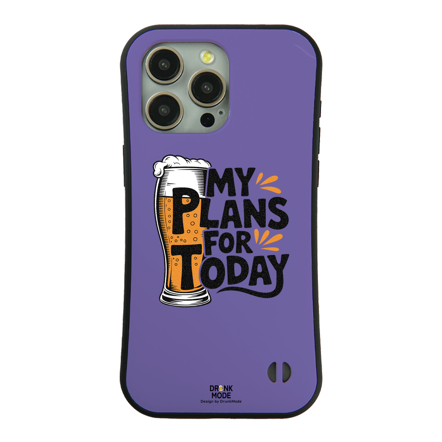 「MY PLAN FOR TODAY」iPhoneケース おもしろデザイン｜酒好きに人気のDrunkmodeスマホケース｜ビール・焼酎・日本酒・ウイスキー好きにおすすめ｜プレゼントにも