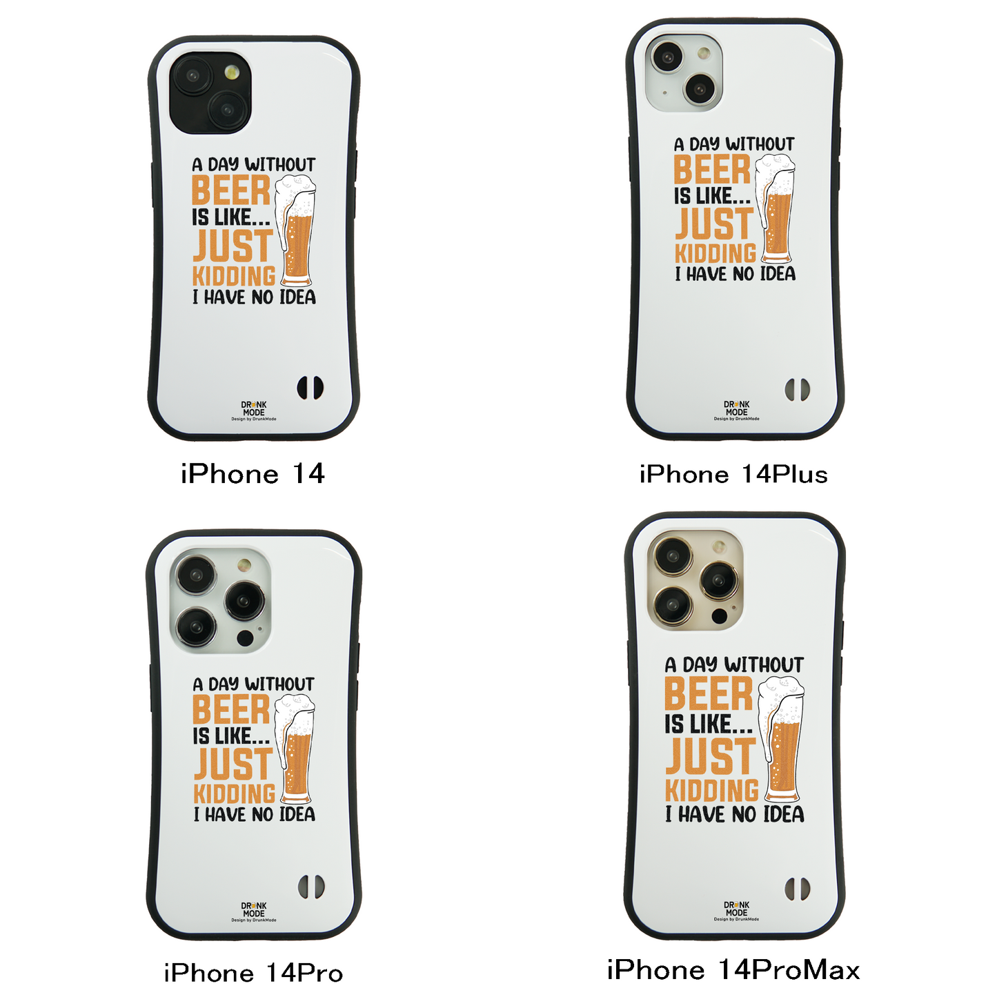 「A DAY WITHOUT BEER IS LIKE ... 」iPhoneケース おもしろデザイン｜酒好きに人気のDrunkmodeスマホケース｜ビール・焼酎・日本酒・ウイスキー好きにおすすめ｜プレゼントにも◎