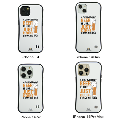 「A DAY WITHOUT BEER IS LIKE ... 」iPhoneケース おもしろデザイン｜酒好きに人気のDrunkmodeスマホケース｜ビール・焼酎・日本酒・ウイスキー好きにおすすめ｜プレゼントにも◎