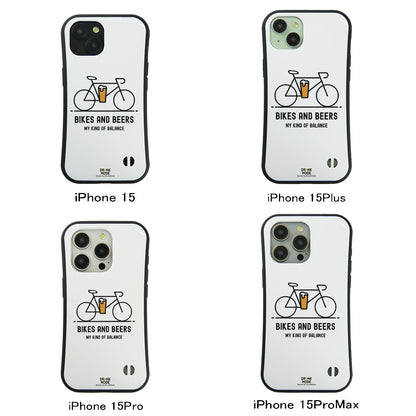 「BIKES AND BEERS 」iPhoneケース おもしろデザイン｜酒好きに人気のDrunkmodeスマホケース｜ビール・焼酎・日本酒・ウイスキー好きにおすすめ｜プレゼントにも◎