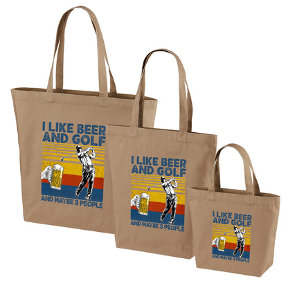 「I LIKE BEER AND GOLF」トートバッグ｜ビール・ゴルフ好きへのプレゼント | Drunkmode