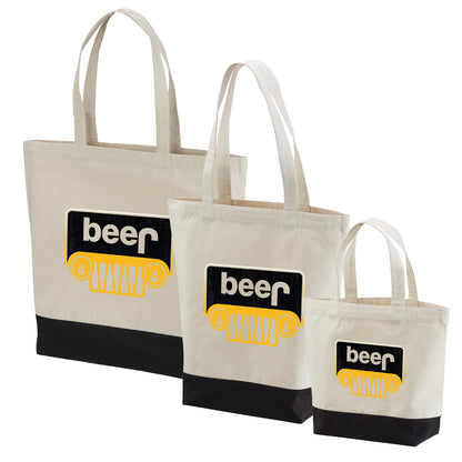 「BEER 4WD 車フロントグリル」トートバッグ｜ビール・ゴルフ好きへのプレゼント | Drunkmode