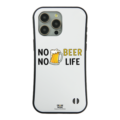 「NO BEER NO LIFE」iPhoneケース おもしろデザイン｜酒好きに人気のDrunkmodeスマホケース｜ビール・焼酎・日本酒・ウイスキー好きにおすすめ｜プレゼントにも◎