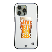 「SAVE WATER DRINK BEER」iPhoneケース おもしろデザイン｜酒好きに人気のDrunkmodeスマホケース｜ビール・焼酎・日本酒・ウイスキー好きにおすすめ｜プレゼントにも◎