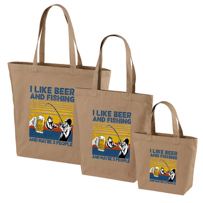 「I LIKE BEER AND FISHING」トートバッグ｜ビール・釣り好きへのプレゼント | Drunkmode
