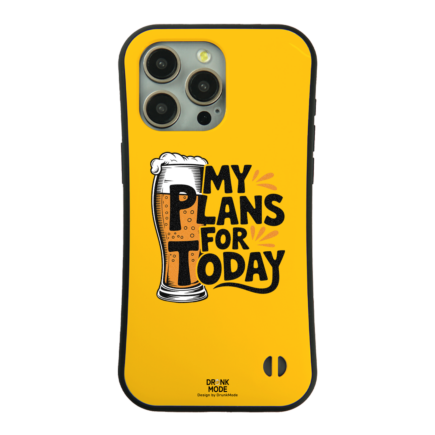 「MY PLAN FOR TODAY」iPhoneケース おもしろデザイン｜酒好きに人気のDrunkmodeスマホケース｜ビール・焼酎・日本酒・ウイスキー好きにおすすめ｜プレゼントにも