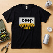 BEER 4WD 車フロントグリル Tシャツ ｜ ビール好き・ドライブ・アウトドア・おもしろに人気