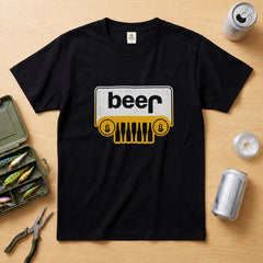 BEER 4WD 車フロントグリル Tシャツ ｜ ビール好き・ドライブ・アウトドア・おもしろに人気