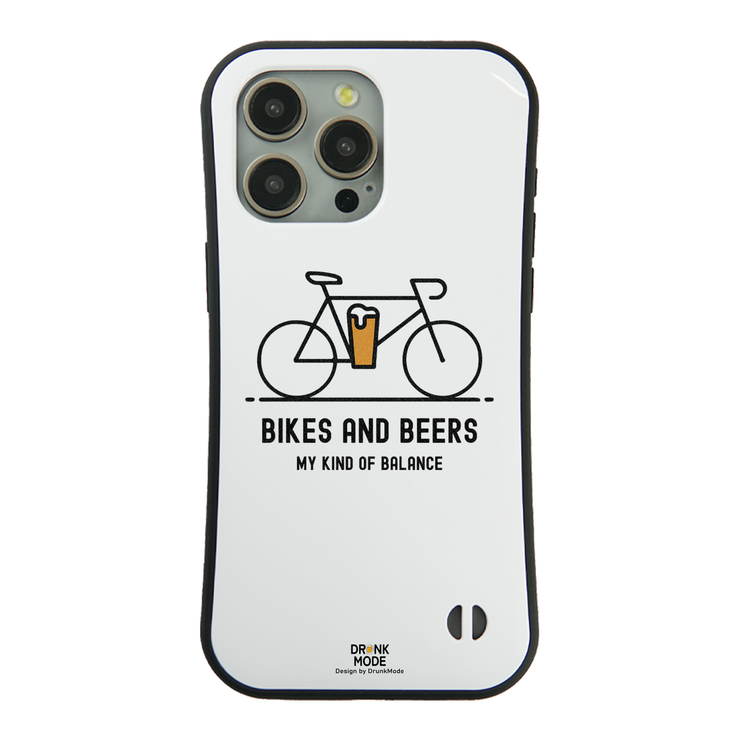 「BIKES AND BEERS 」iPhoneケース おもしろデザイン｜酒好きに人気のDrunkmodeスマホケース｜ビール・焼酎・日本酒・ウイスキー好きにおすすめ｜プレゼントにも◎