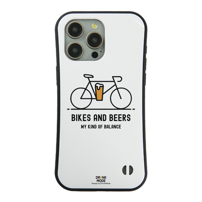 「BIKES AND BEERS 」iPhoneケース おもしろデザイン｜酒好きに人気のDrunkmodeスマホケース｜ビール・焼酎・日本酒・ウイスキー好きにおすすめ｜プレゼントにも◎