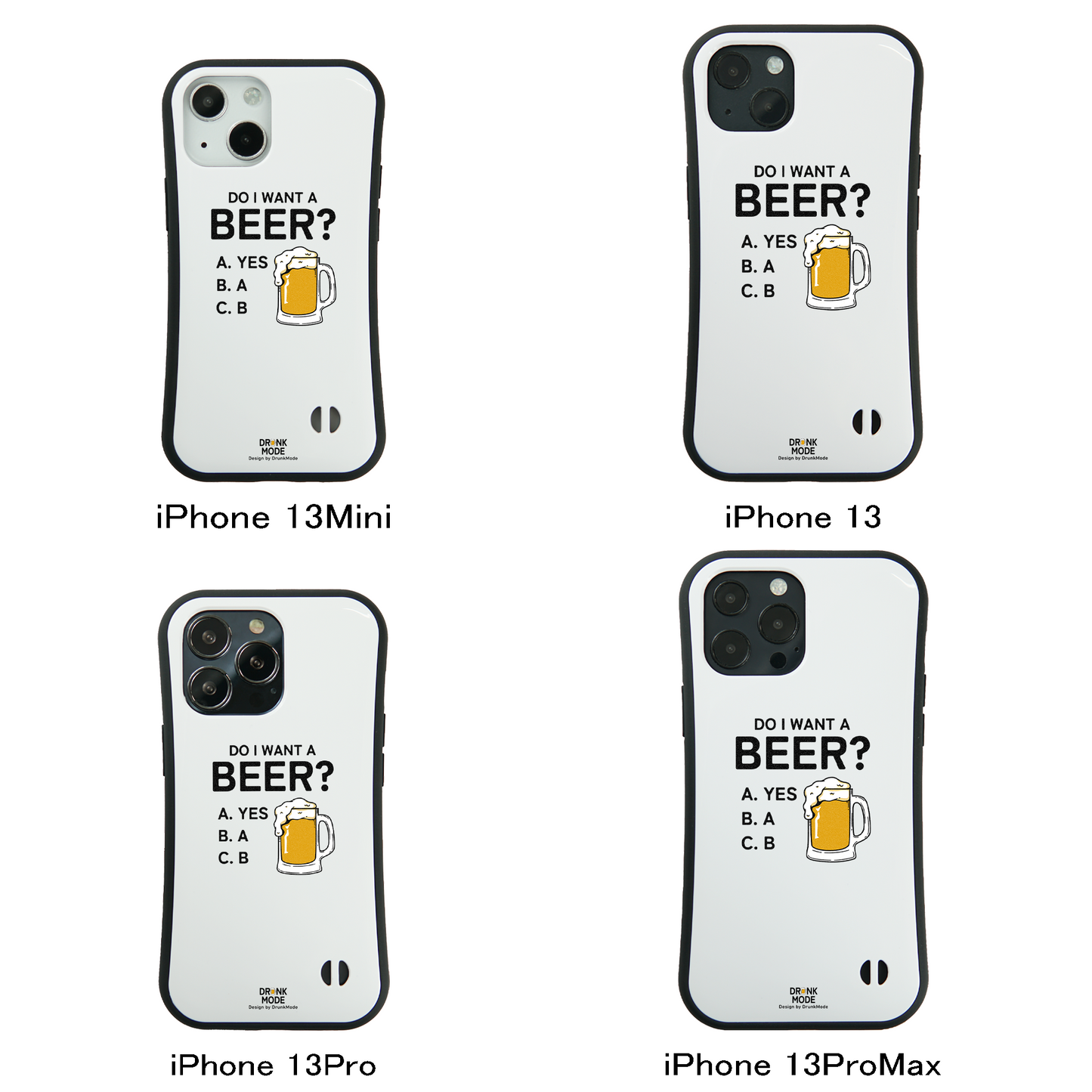 「 Do i want a BEER?」iPhoneケース おもしろデザイン｜酒好きに人気のDrunkmodeスマホケース｜ビール・焼酎・日本酒・ウイスキー好きにおすすめ｜プレゼントにも◎