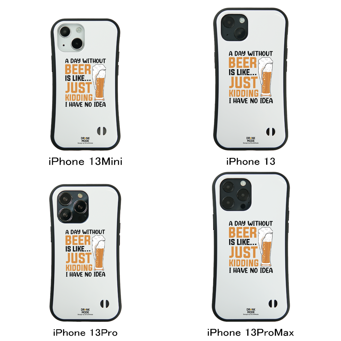 「A DAY WITHOUT BEER IS LIKE ... 」iPhoneケース おもしろデザイン｜酒好きに人気のDrunkmodeスマホケース｜ビール・焼酎・日本酒・ウイスキー好きにおすすめ｜プレゼントにも◎