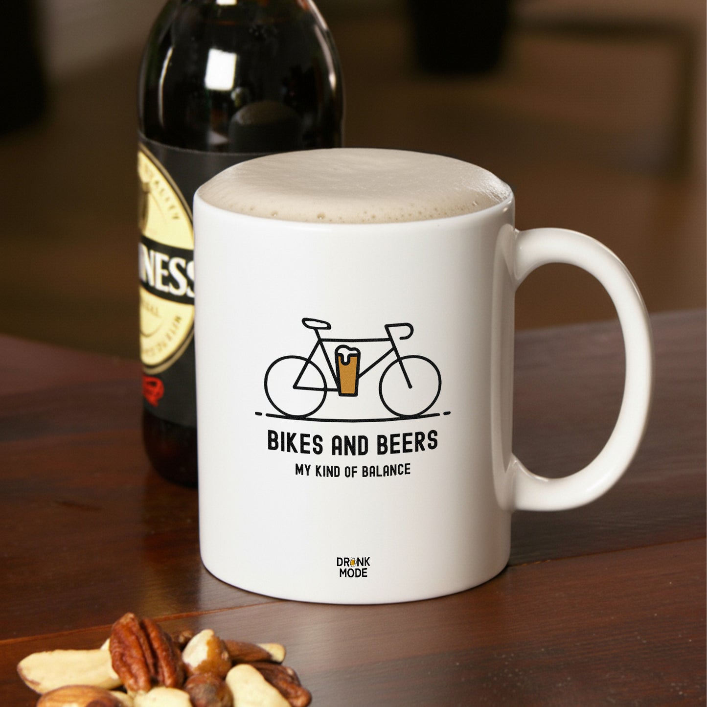 マグカップ ビールイラスト BIKES AND BEERS｜ビール好きにおすすめ プレゼントにも最適