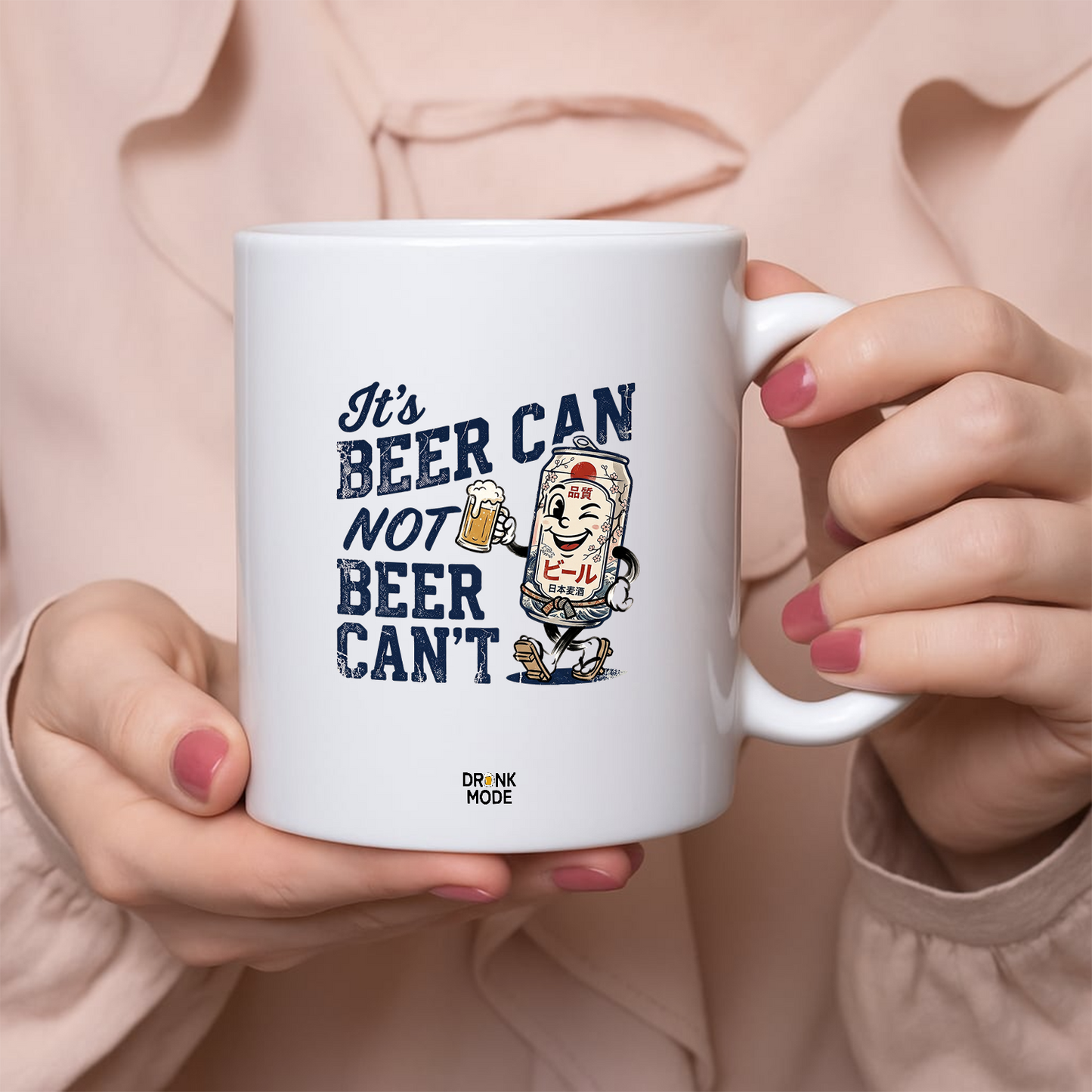 マグカップ ビールイラスト ビンテージ 缶ビール｜ビール好きにおすすめ プレゼントにも最適