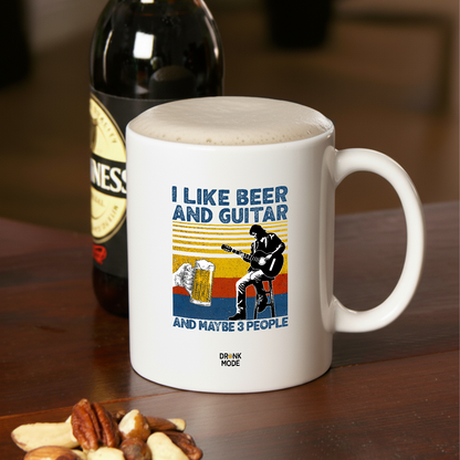 マグカップ ビールイラスト I LIKE BEER AND DRUMS｜ビール好きにおすすめ プレゼントにも最適 (Copy)